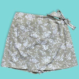 Floral Skort with a Side Tie